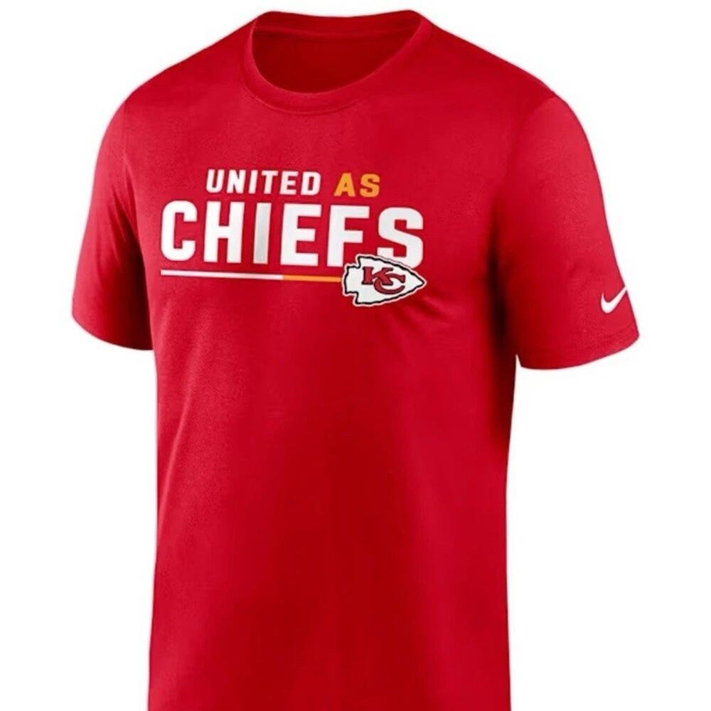 Nike Dri-Fit NFl Kansas City Chiefs Shout Out Shirt Mens XL Red Short Sleeve